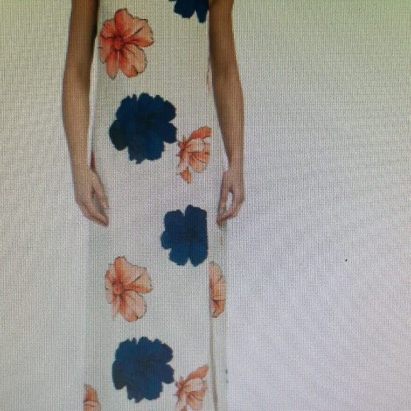 Nicole Miller Studio Ivory Multi Floral Maxi Dress - Picture 1 of 4